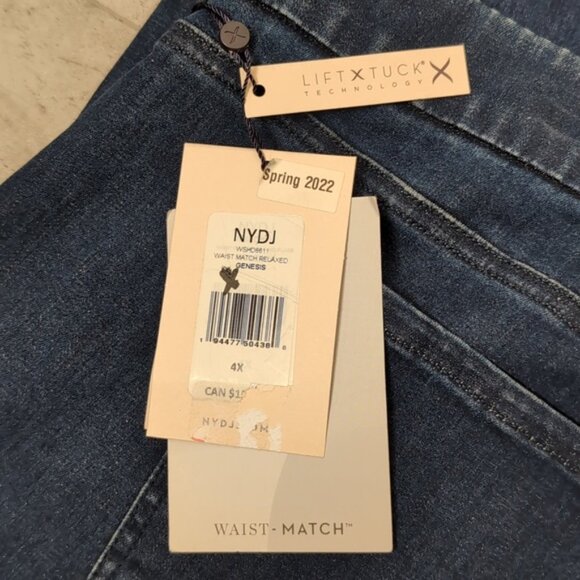 NYDJ Relaxed Flare Ankle Jeans Lift Tuck Slimming Technology Waist Match Genesis - Picture 12 of 16